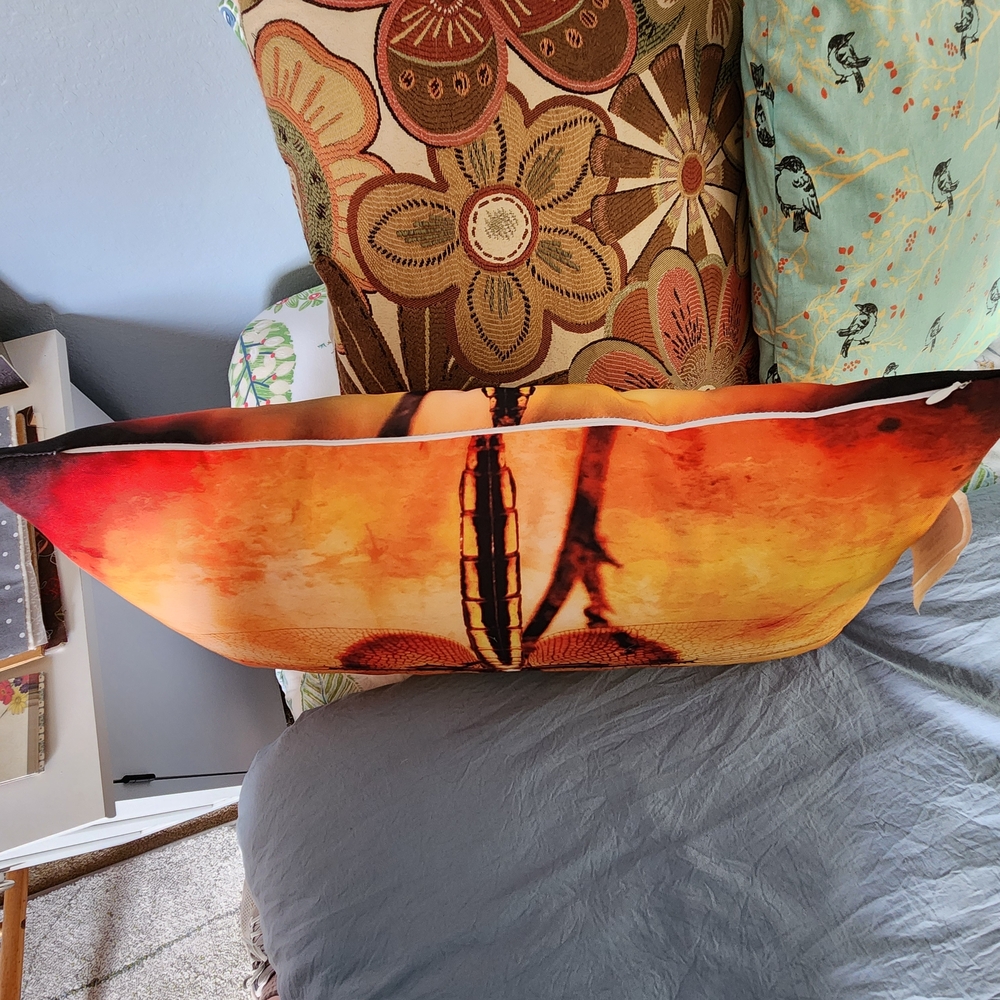 Dragonfly Lumbar Pillow- Brand New and perfect for a holiday gift - Picture 2 of 4